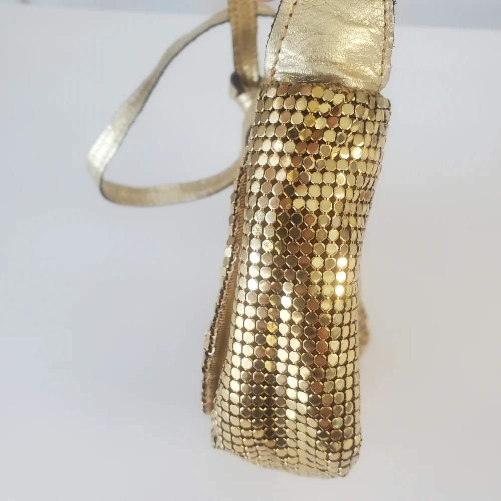 Whiting and Davis Gold Mesh Night Bag, Like New, Vintage - Picture 9 of 16
